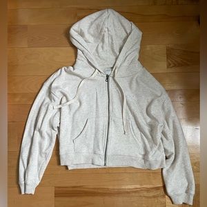 american eagle cropped zip up hoodie (s)